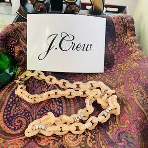 J. Crew Lucite and Rhinestone Fabulous Chain Necklace